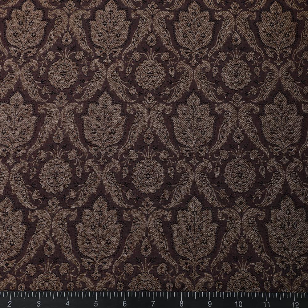 Brown-Goldenen Color Handwoven Brocade Fabric