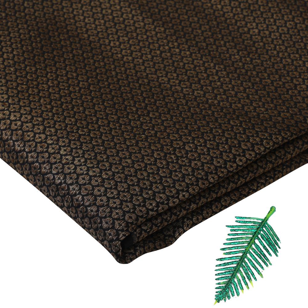 Black-Goldenen Color Handwoven Brocade Fabric