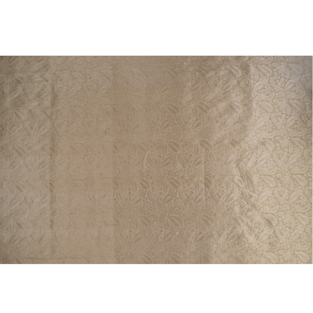 Beige Color Handwoven Brocade Fabric