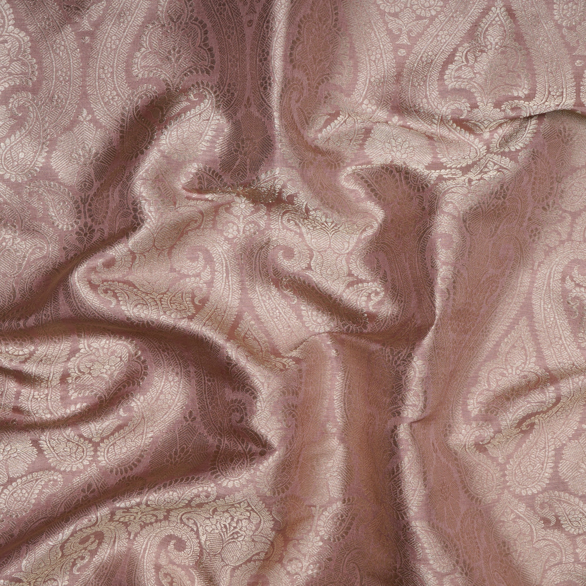 Zephyr Purple Handwoven Premium Banarasi Brocade Silk Fabric