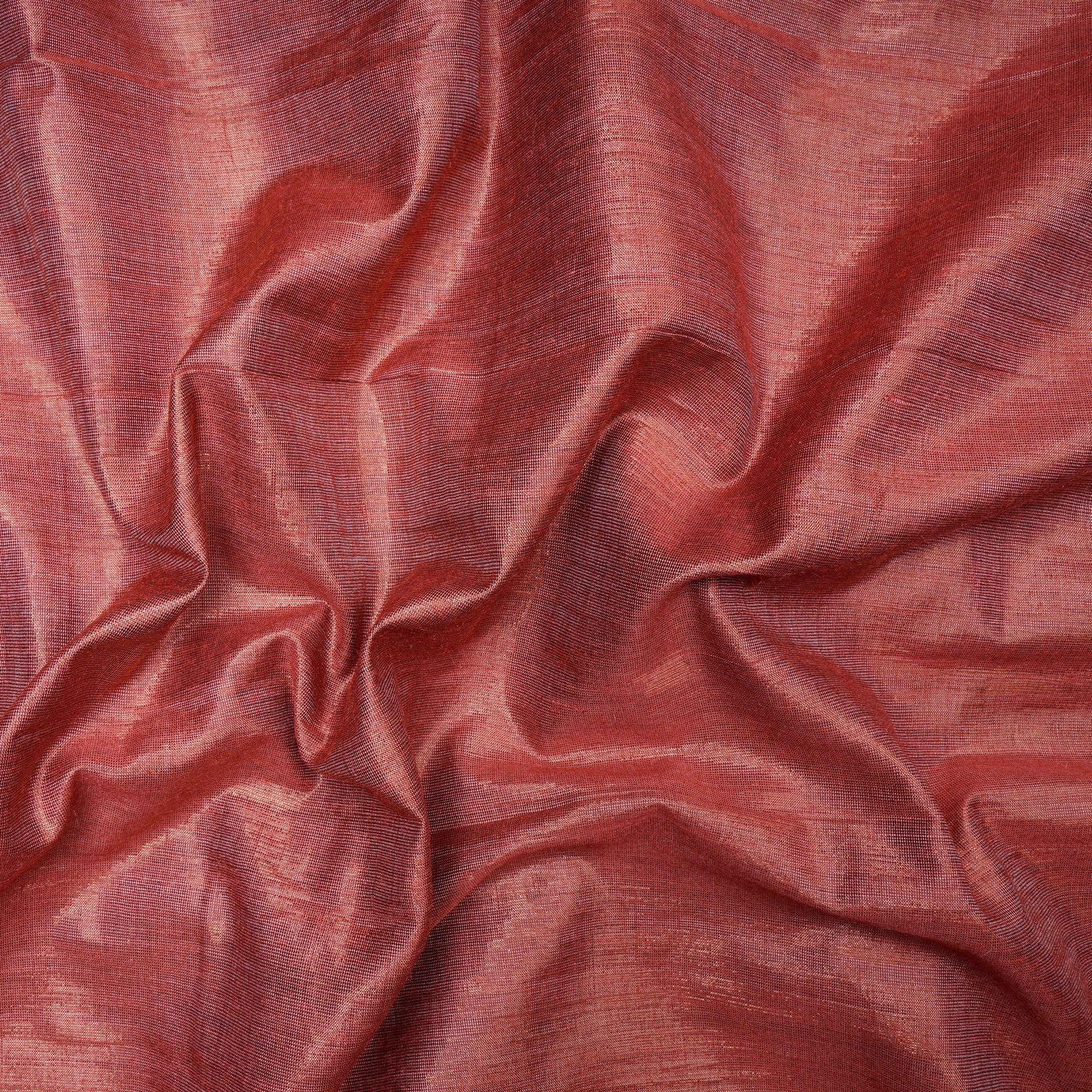 Crimson Color Metallic Silk Fabric