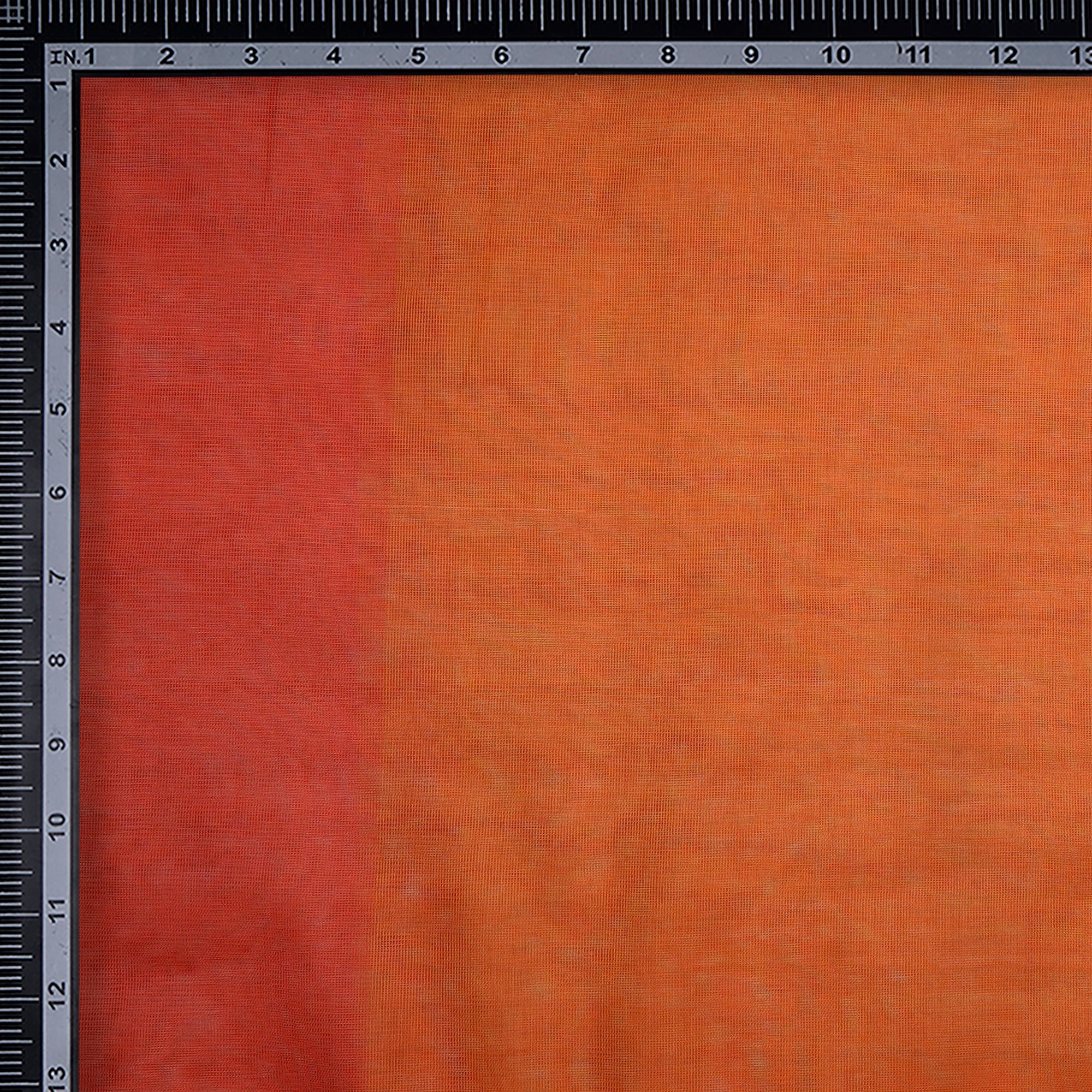 Red-Orange Color Net Silk Fabric