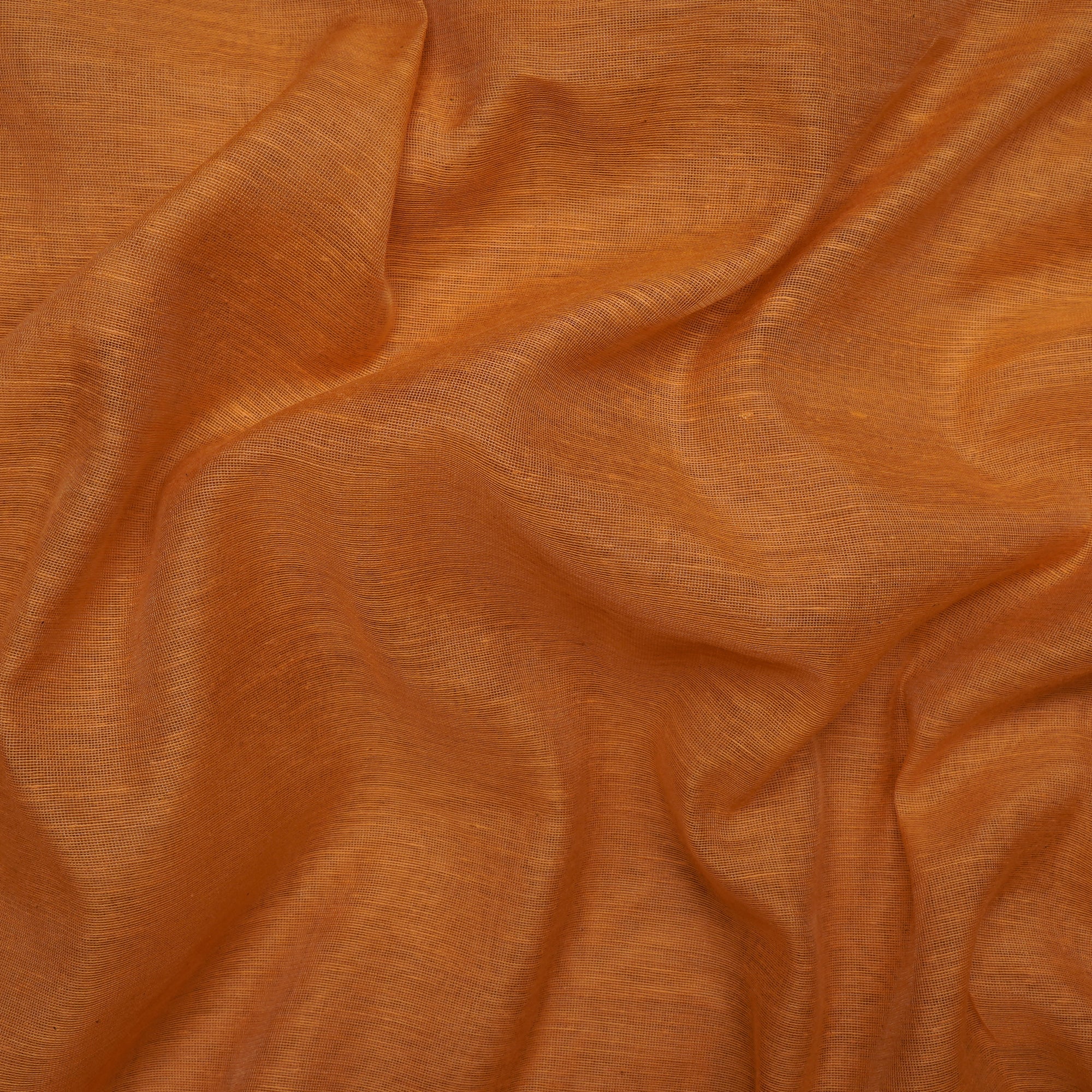 Dirty Orange Color Plain Chanderi Fabric