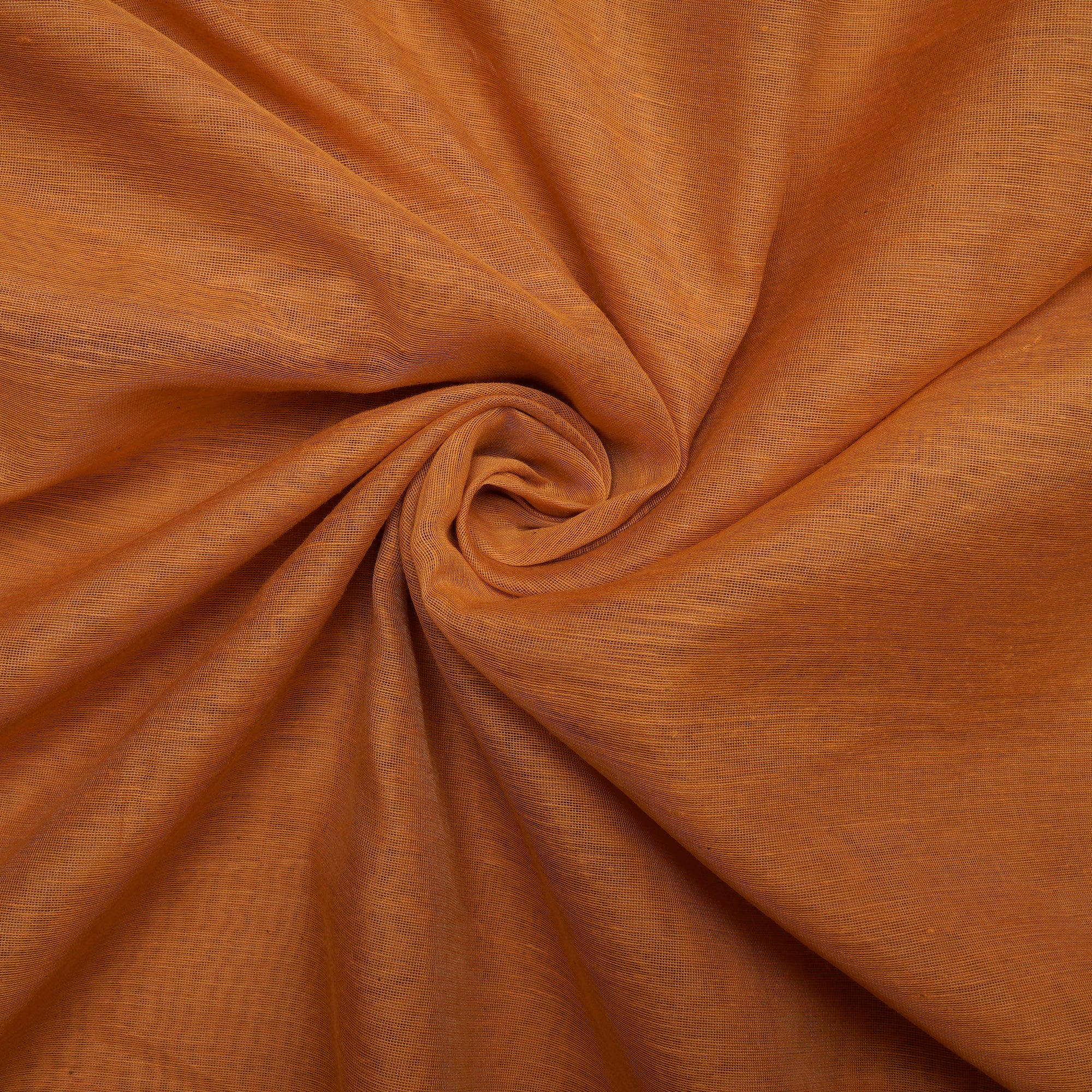 Dirty Orange Color Plain Chanderi Fabric