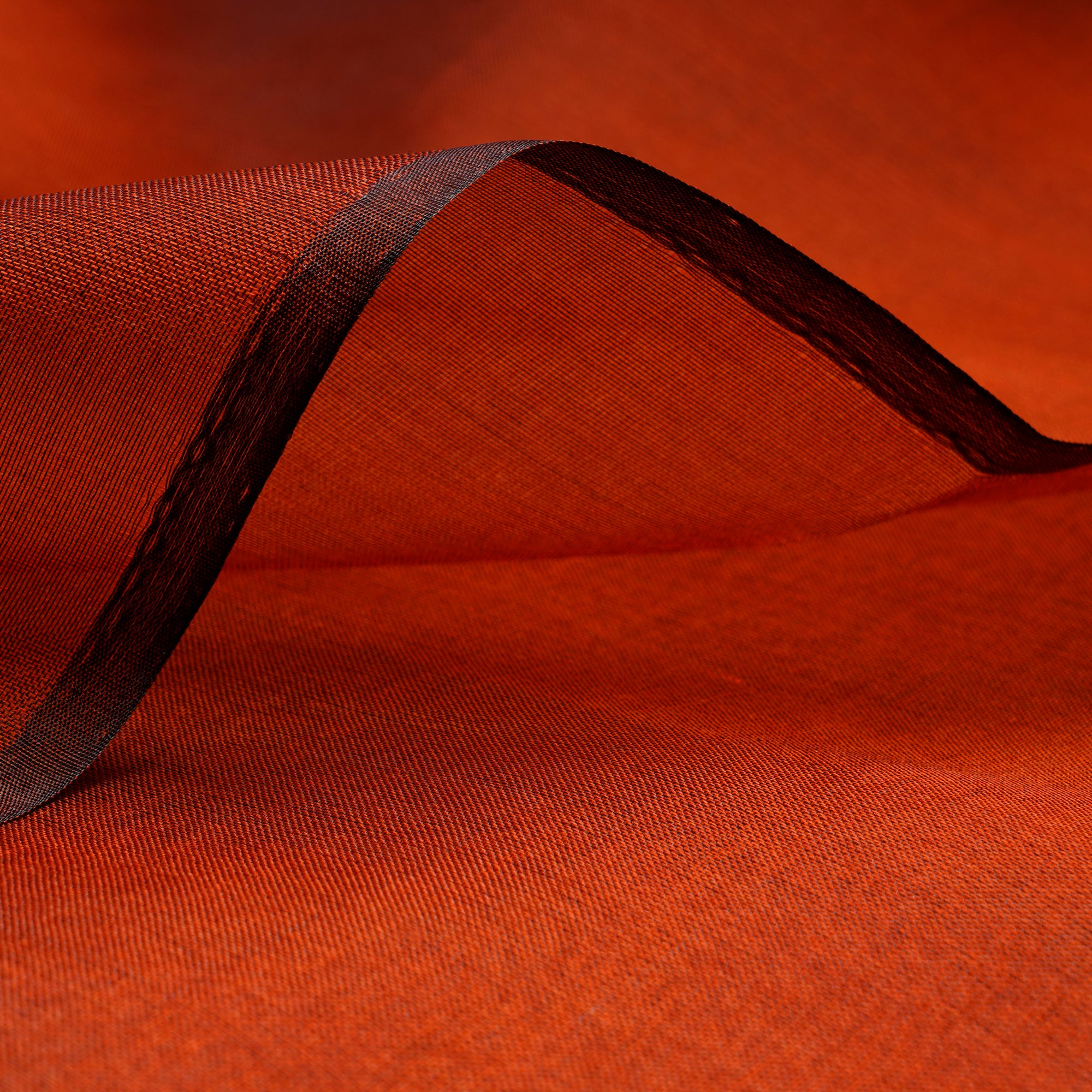 Metallic Brown Color Pure Organza Silk Fabric