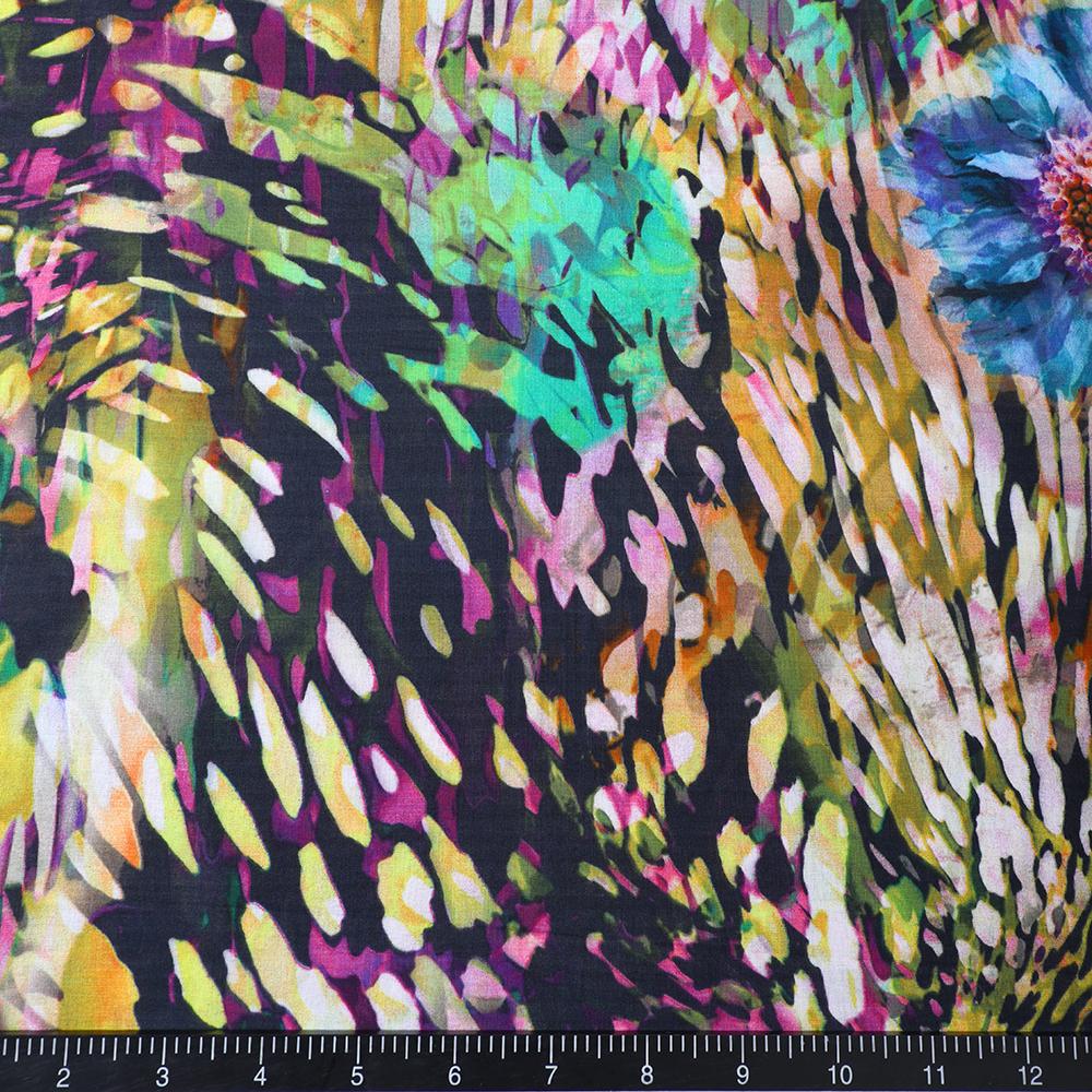 Multi Color Digital Printed Cambric Cotton Fabric
