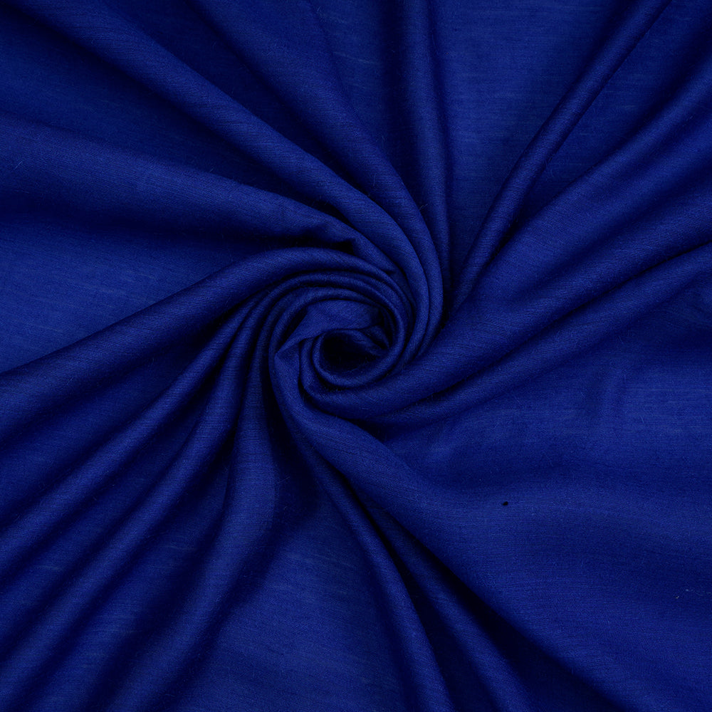 Blue Color Natural Muga Silk Fabric