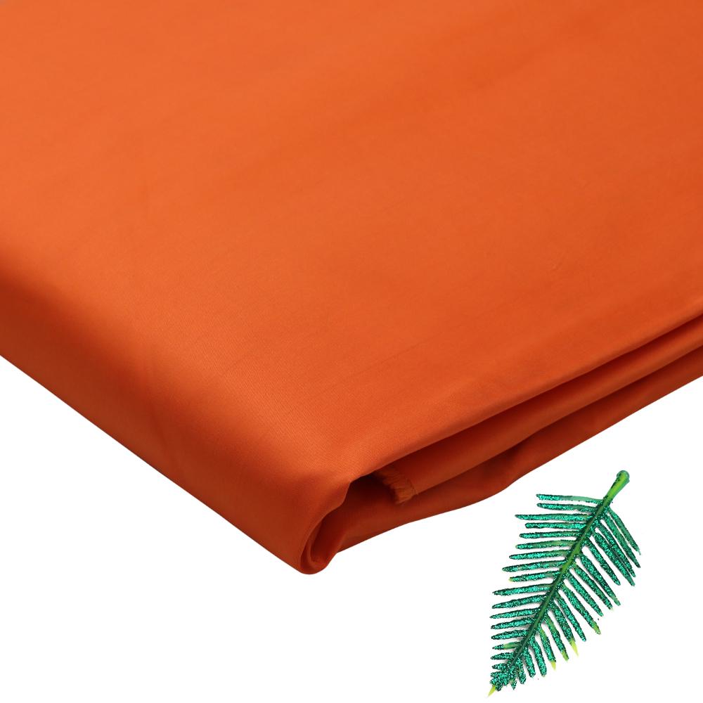Orange Color Polyester Satin Fabric