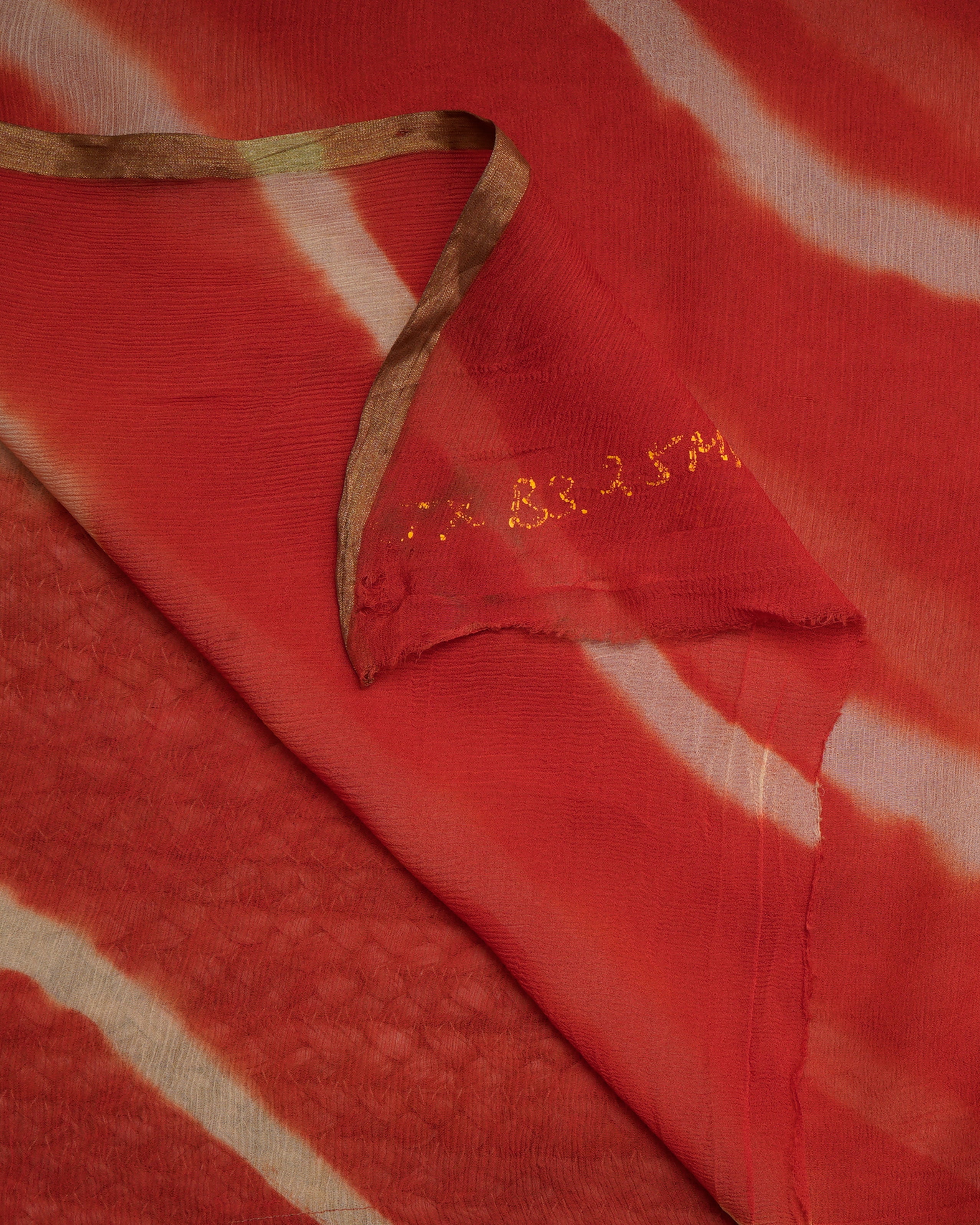 Multi Color Handcrafted Lehariya Printed Chiffon Silk Dupatta