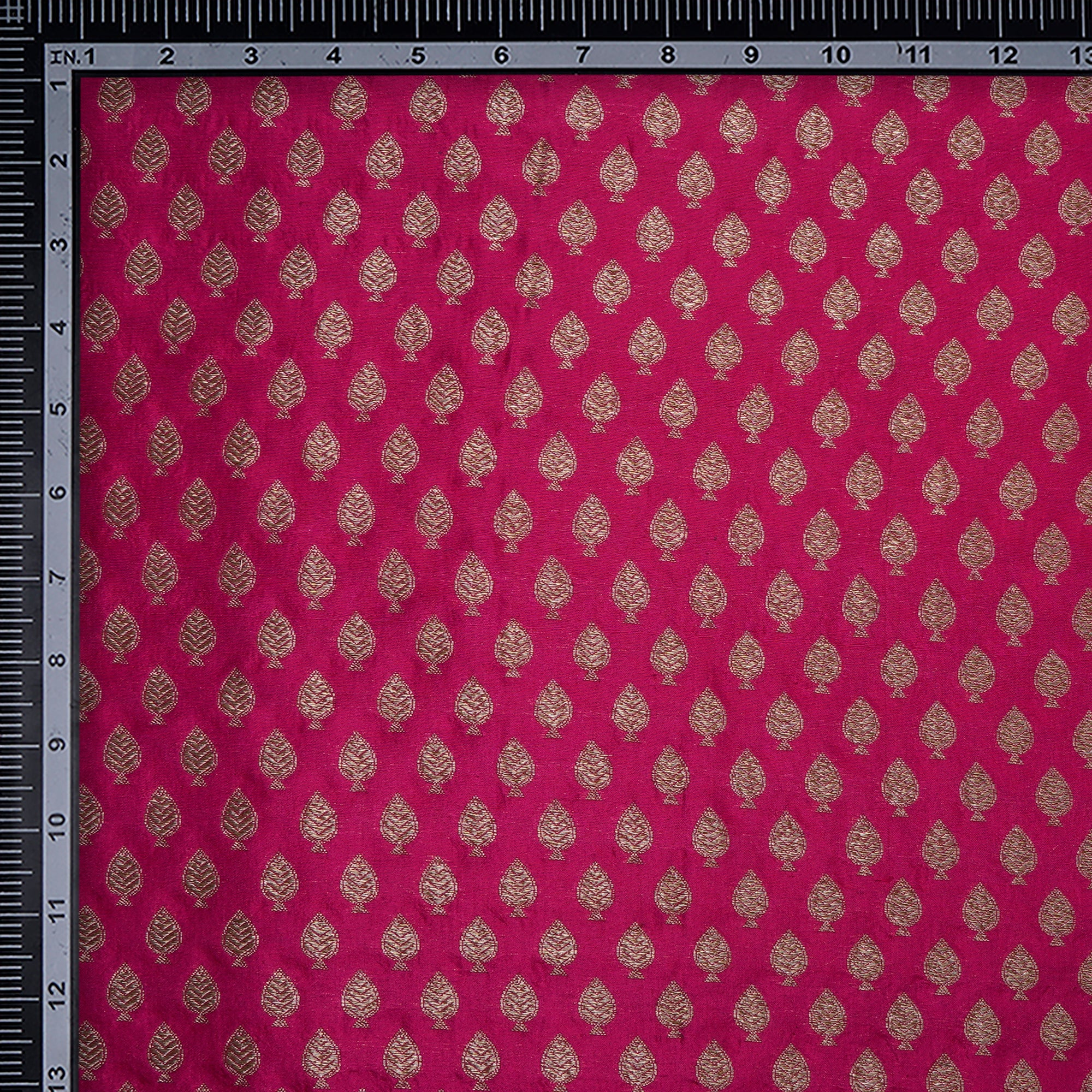 Magenta Handwoven Premium Banarasi Brocade Silk Fabric