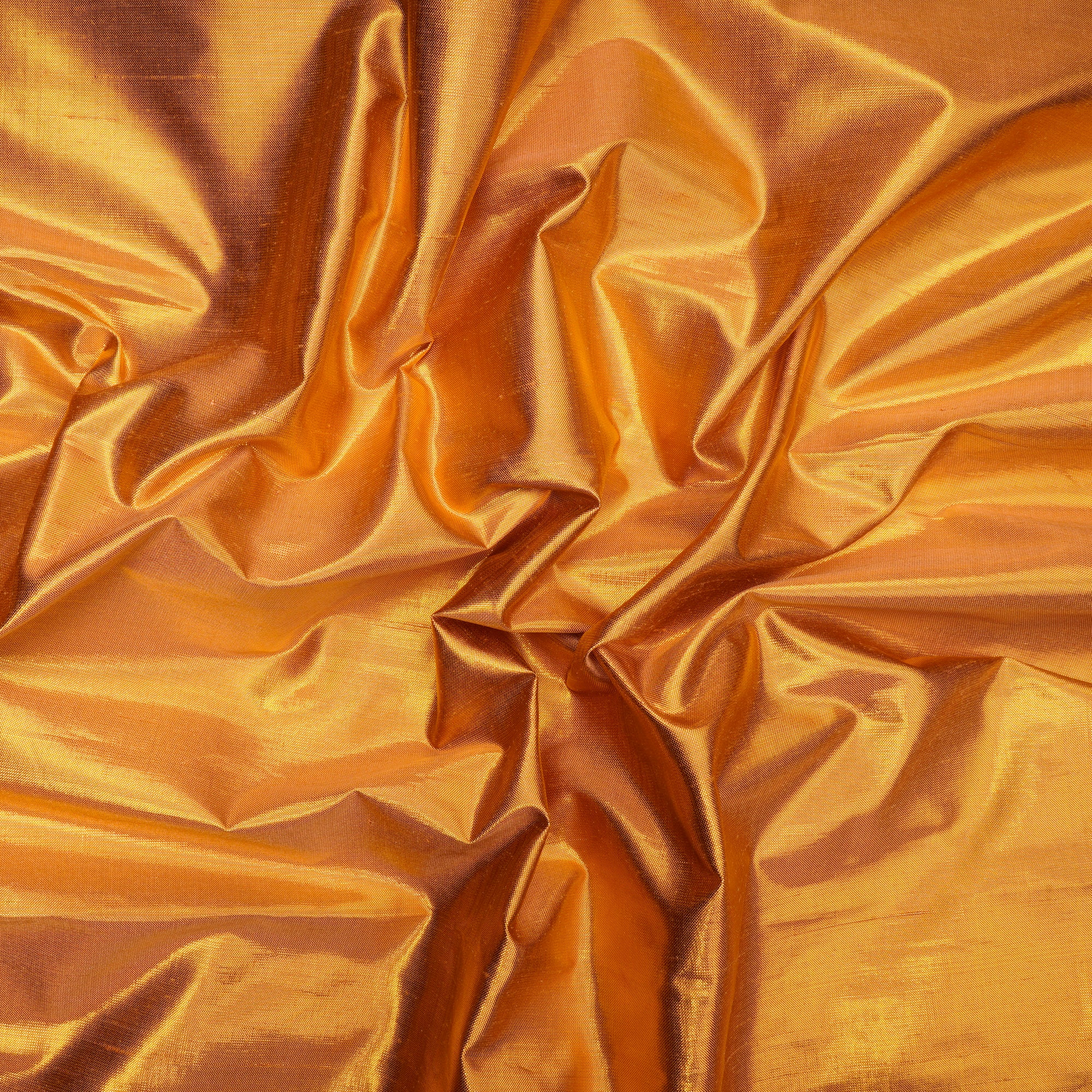 Golden-Yellow Color Metallic Dupion Silk Fabric