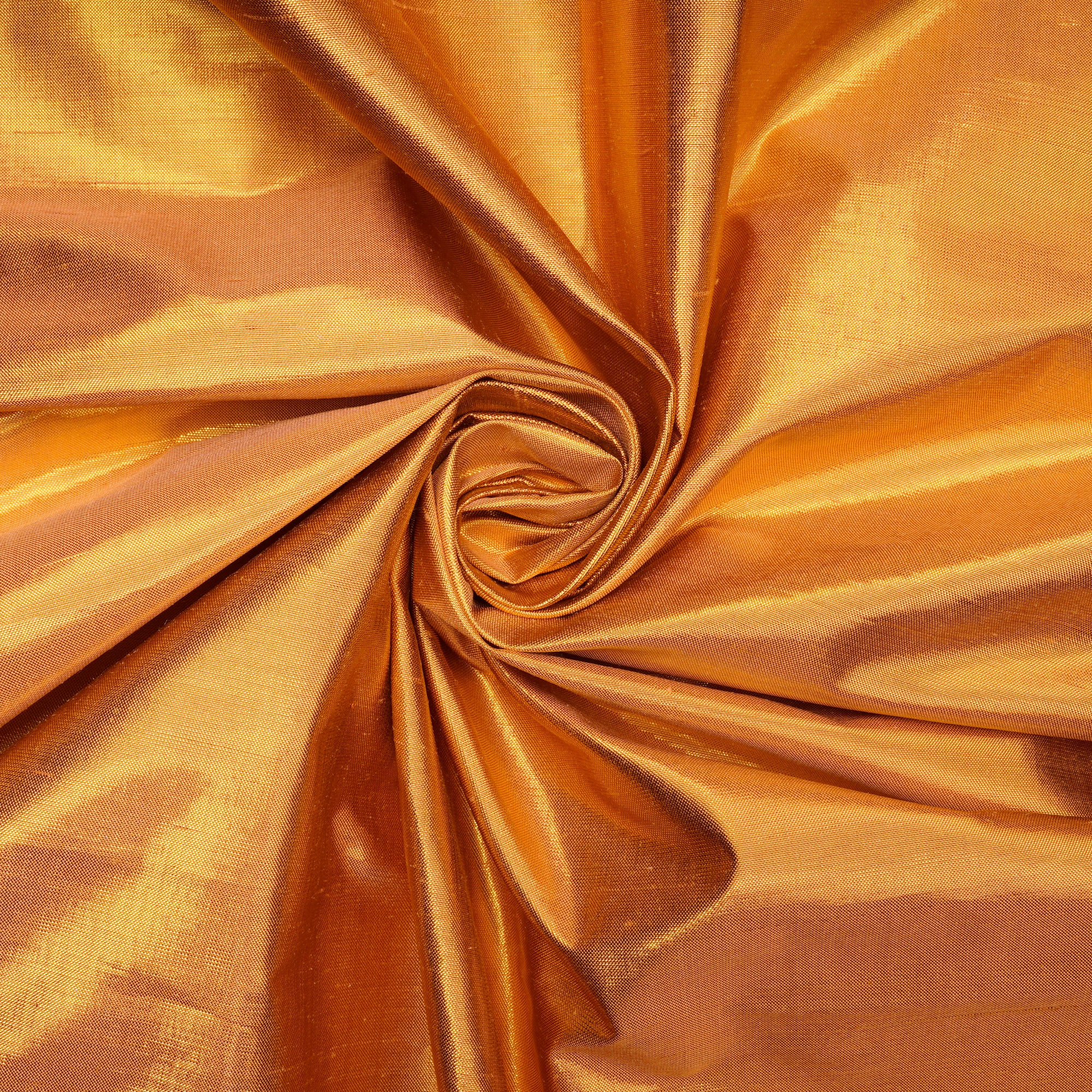 Golden-Yellow Color Metallic Dupion Silk Fabric