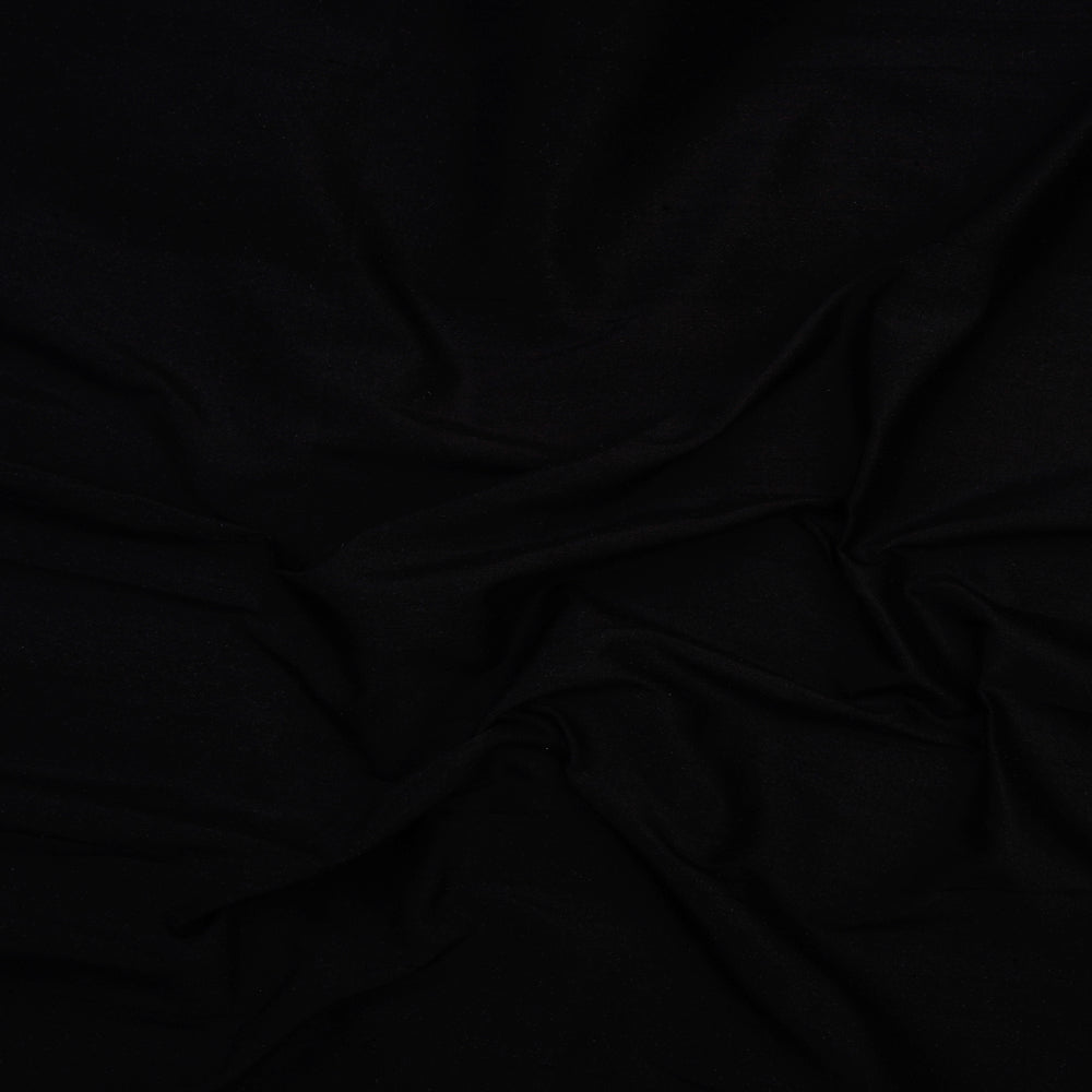 Black Color Dupion Silk Fabric