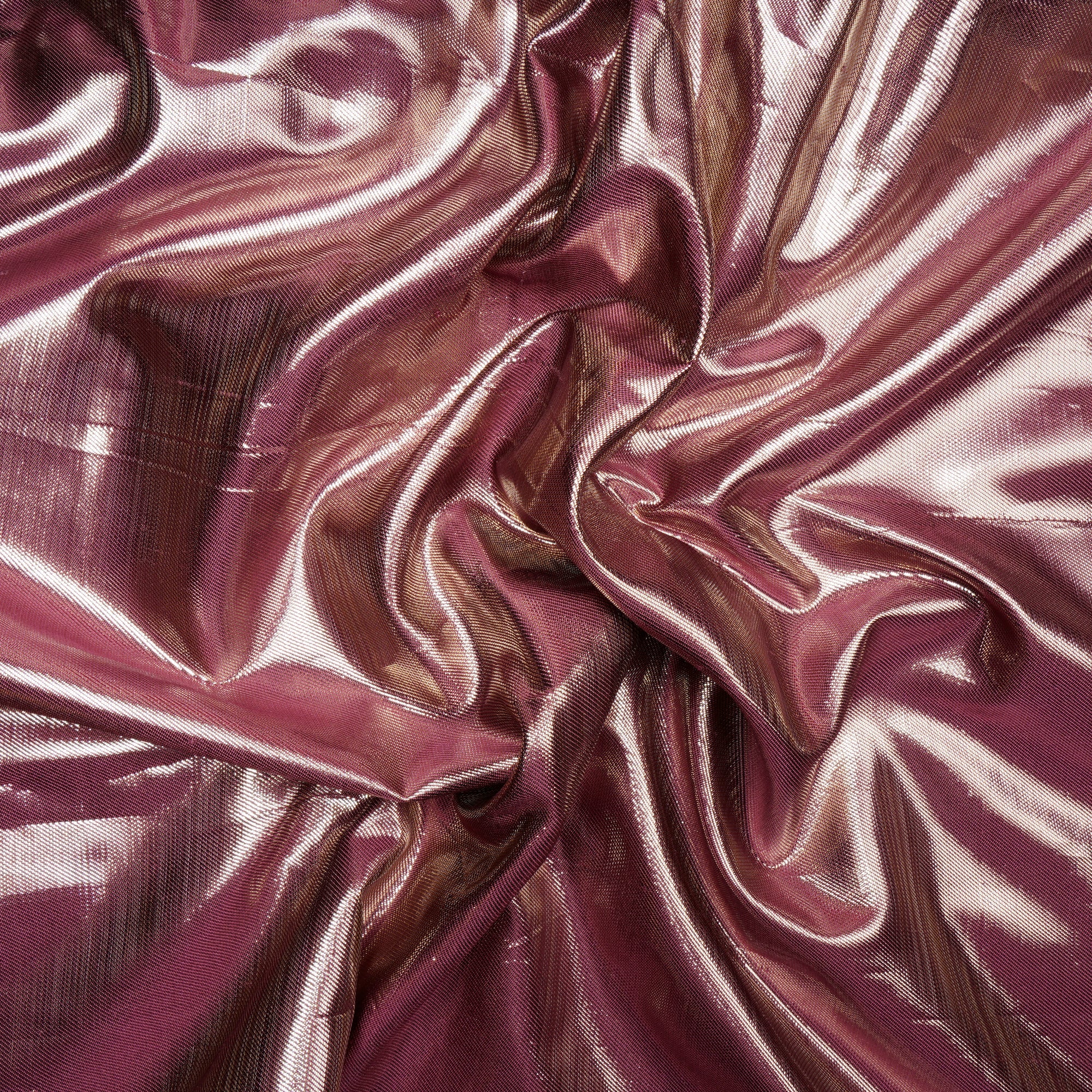 Prism Pink-Silver Color Metallic Dupion Silk Fabric