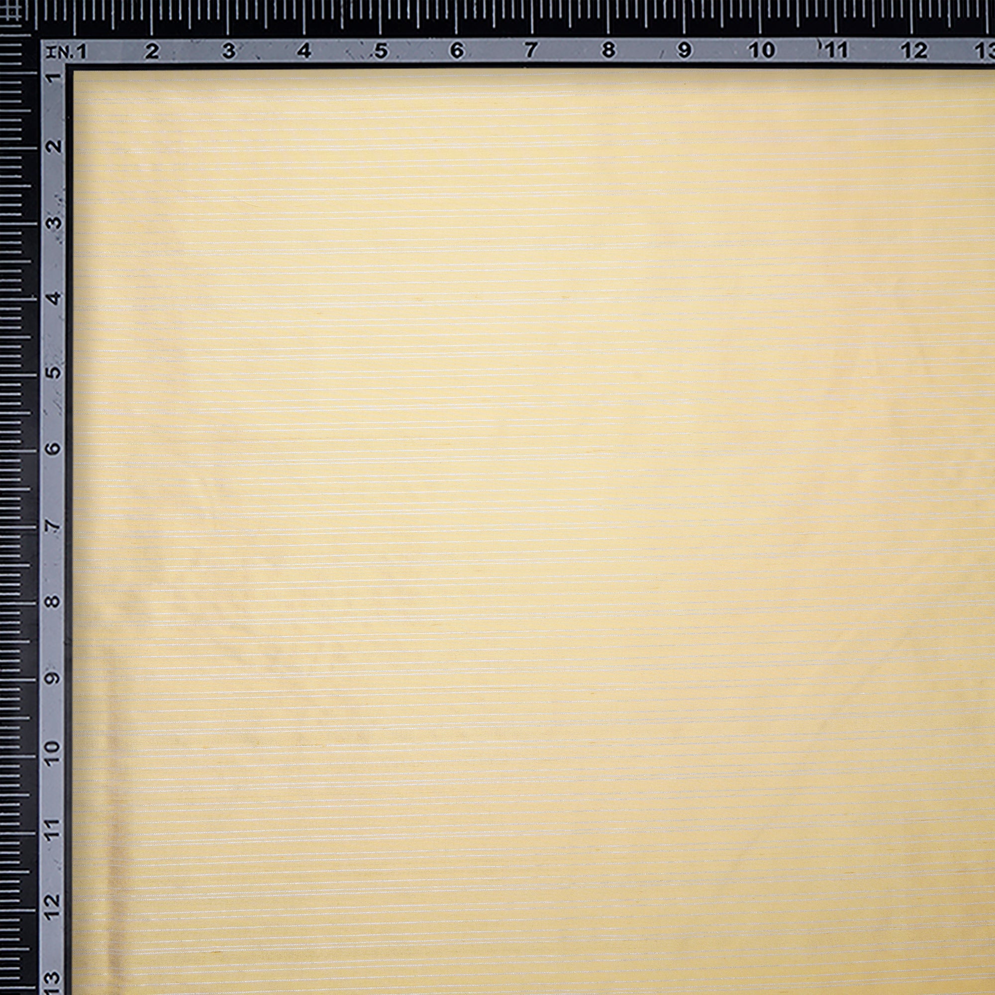 Light Yellow Color Striped Dupion Silk Fabric