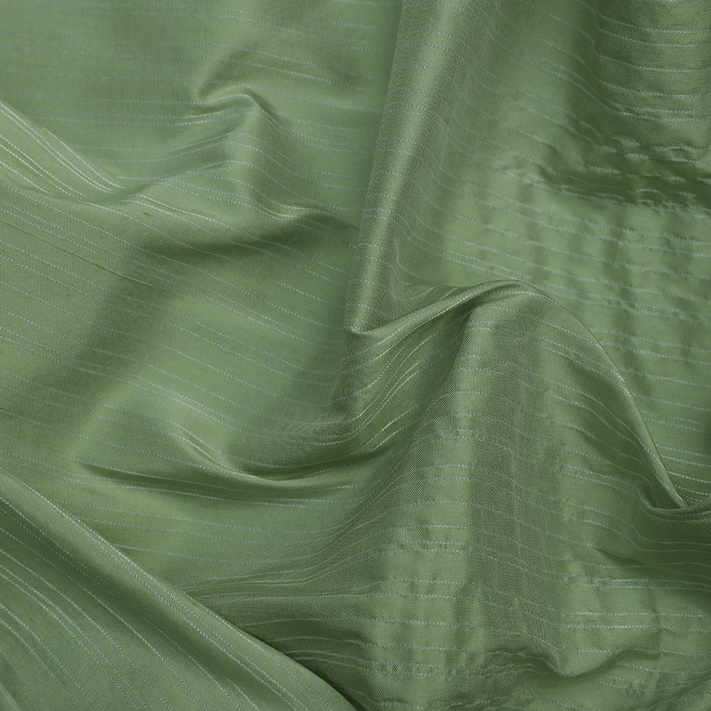 Sage Color Striped Dupion Silk Fabric