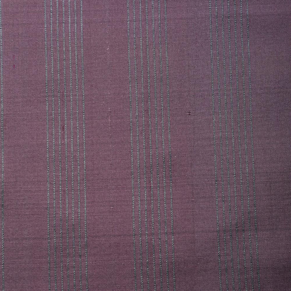 Grape Color Zari Striped Dupion Silk Fabric