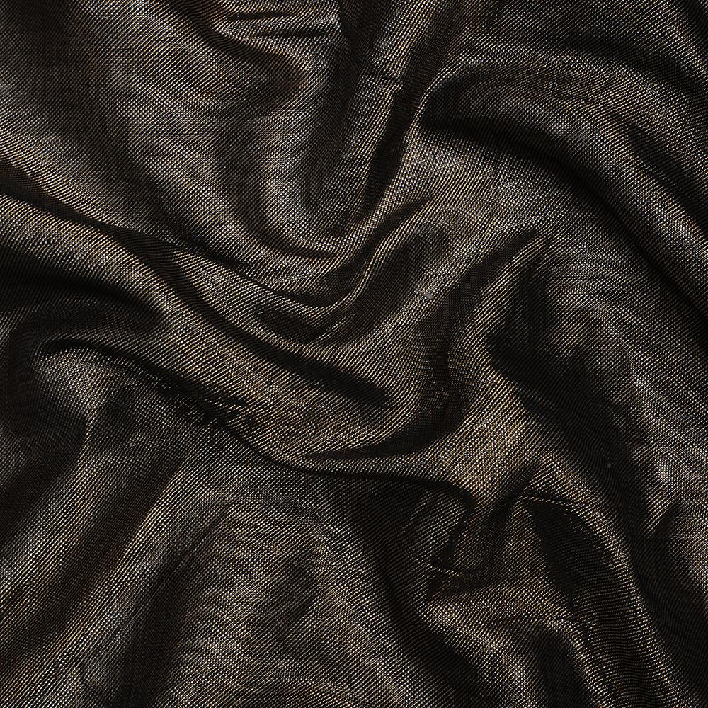 Golden-Black Color Metallic Linen Fabric