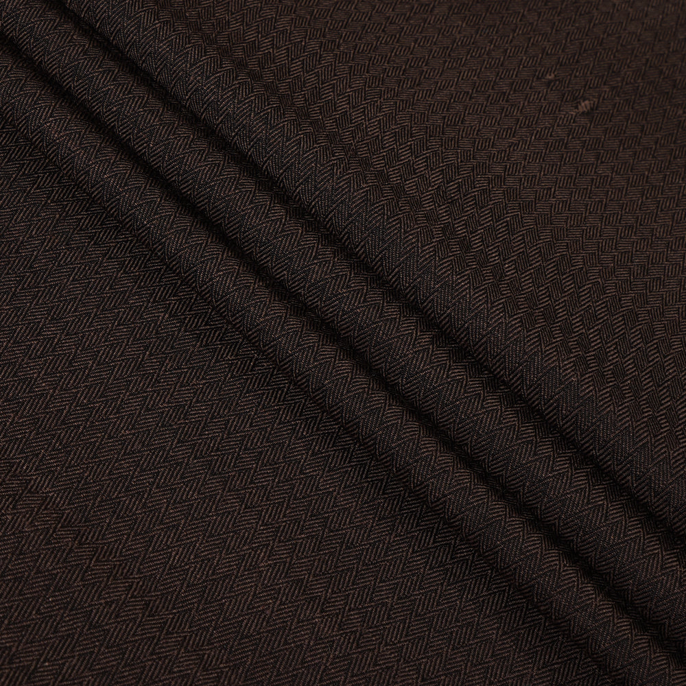 Brown Color Linen Silk Jacquard Fabric