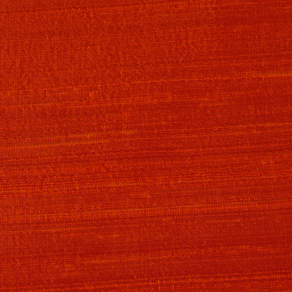 Orange Color Dupion (Raw) Silk Fabric