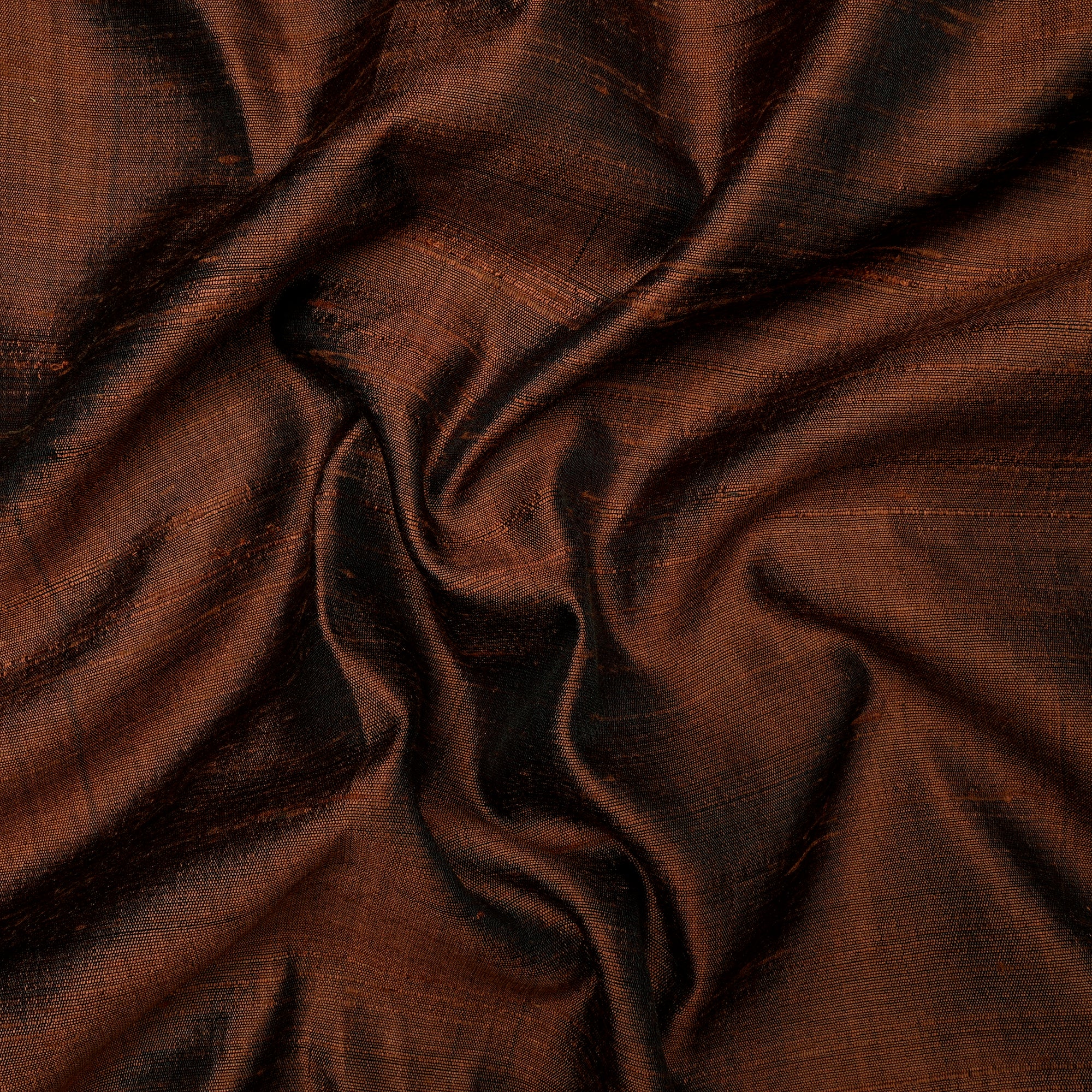 Brown Color Dupion Silk Fabric