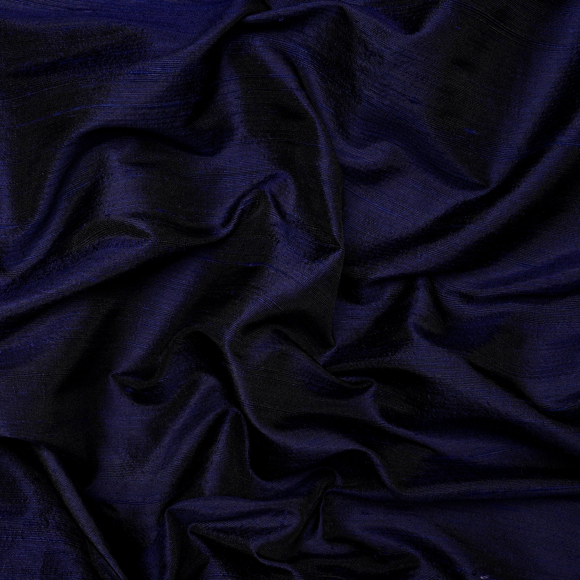 Dark Purple Color Blended Dupion Silk Fabric