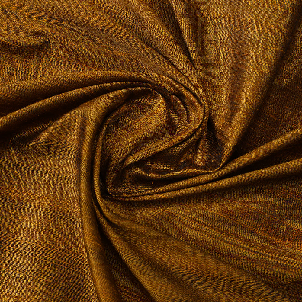 Medallion Yellow Color Blended Dupion Silk Fabric