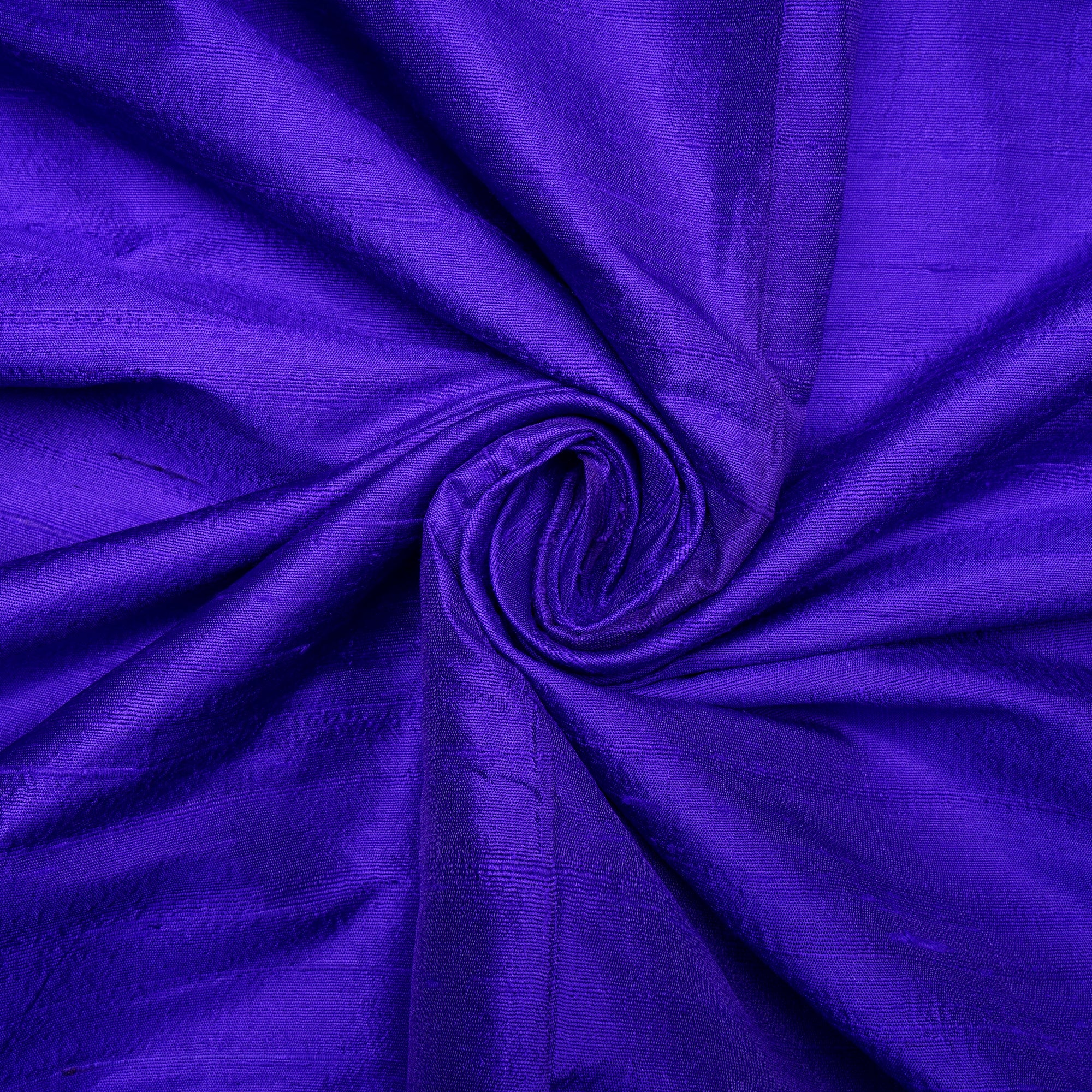 Indigo Color Blended Dupion Silk Fabric