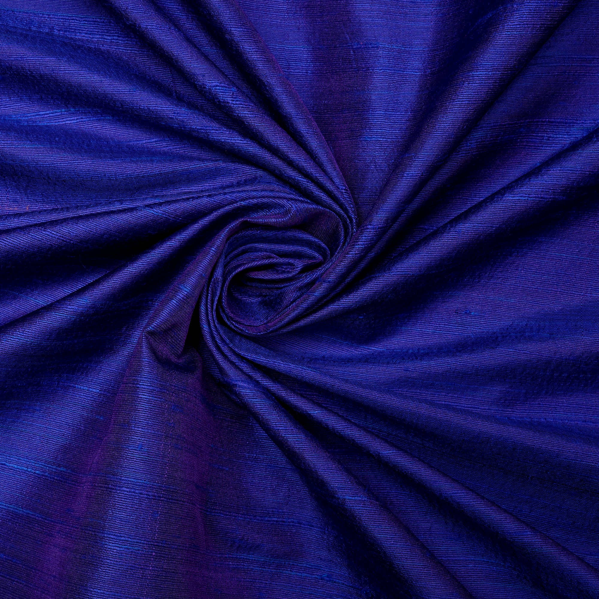 Blue Color Blended Dupion Silk Fabric