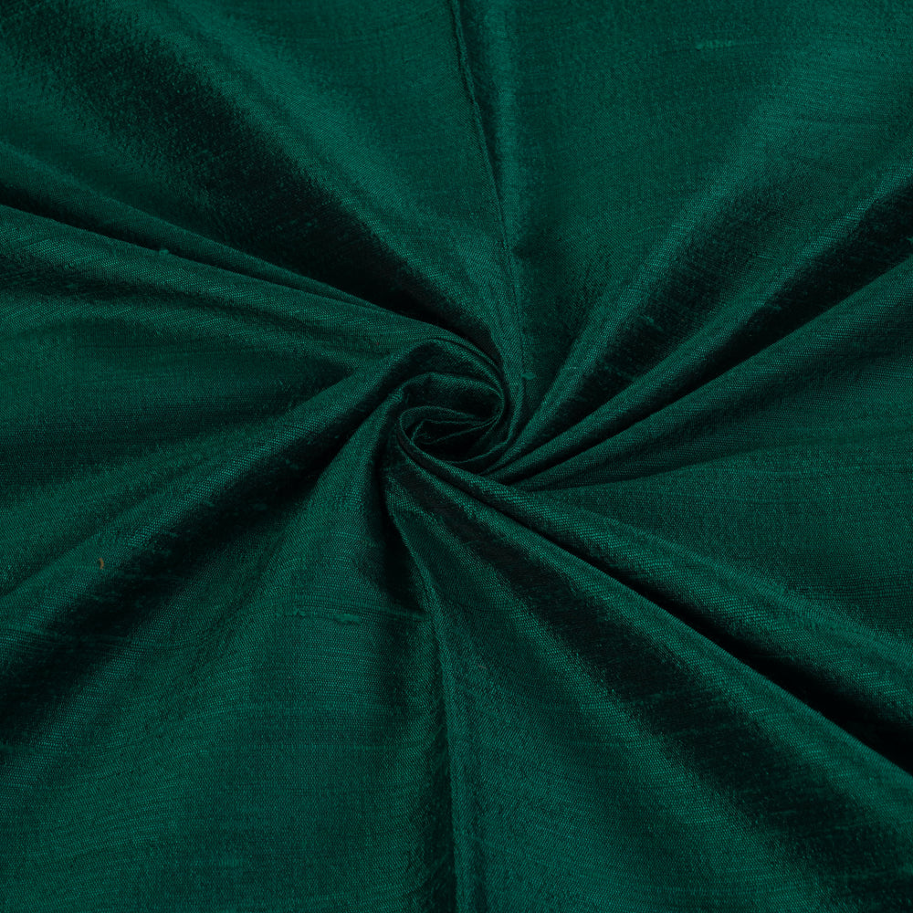 Green Color Blended Dupion Silk Fabric