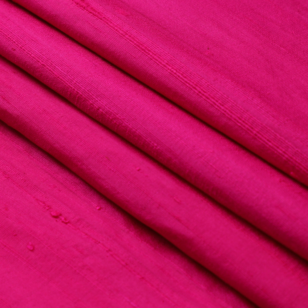 Magenta Color Blended Dupion Silk Fabric