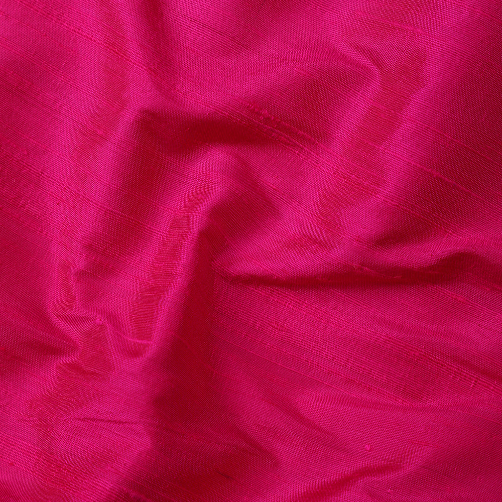 Magenta Color Blended Dupion Silk Fabric