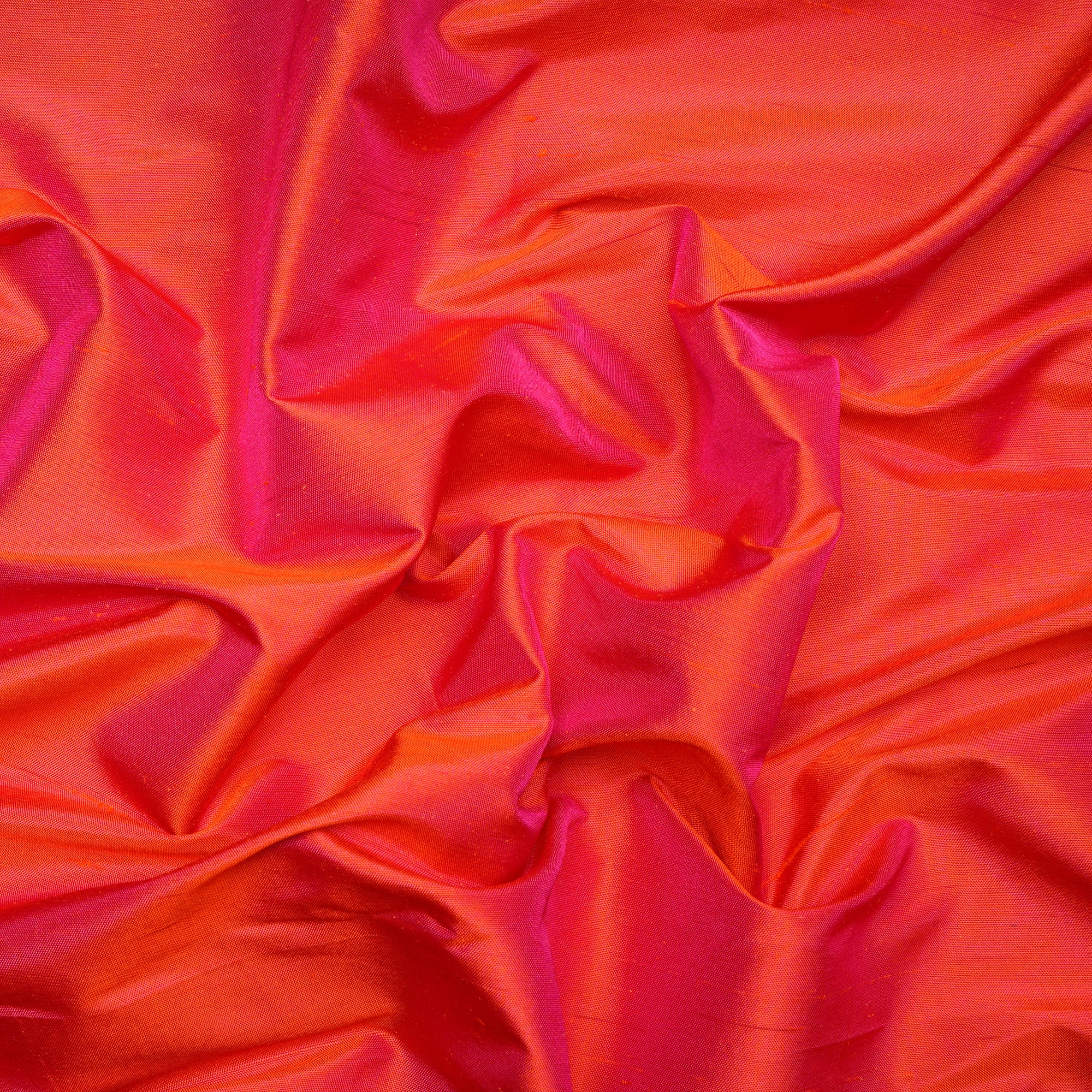 Red-Pink Color Dupion Silk Fabric
