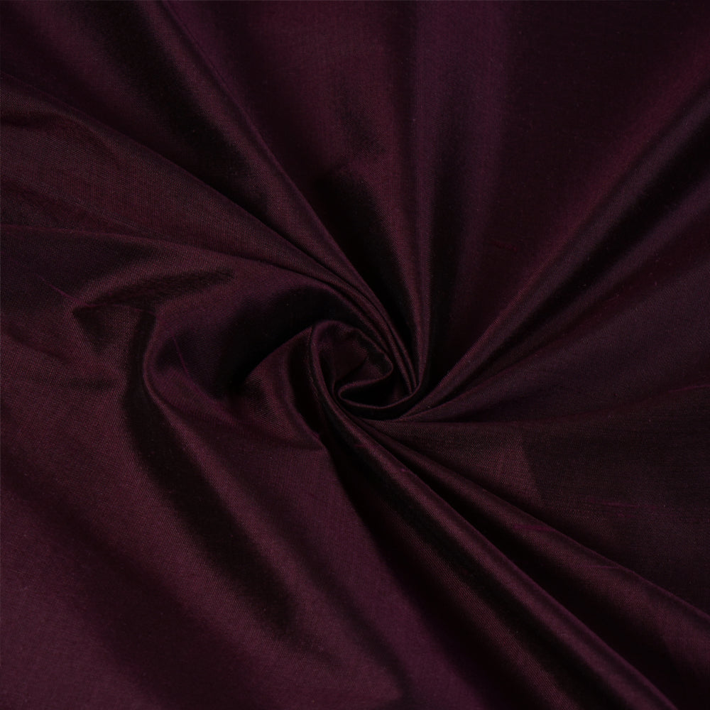 Dark Plum Color Dupion Silk Fabric