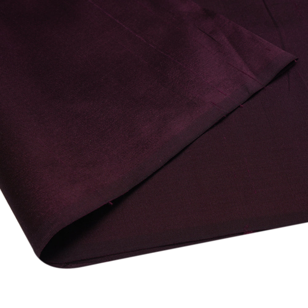 Dark Plum Color Dupion Silk Fabric