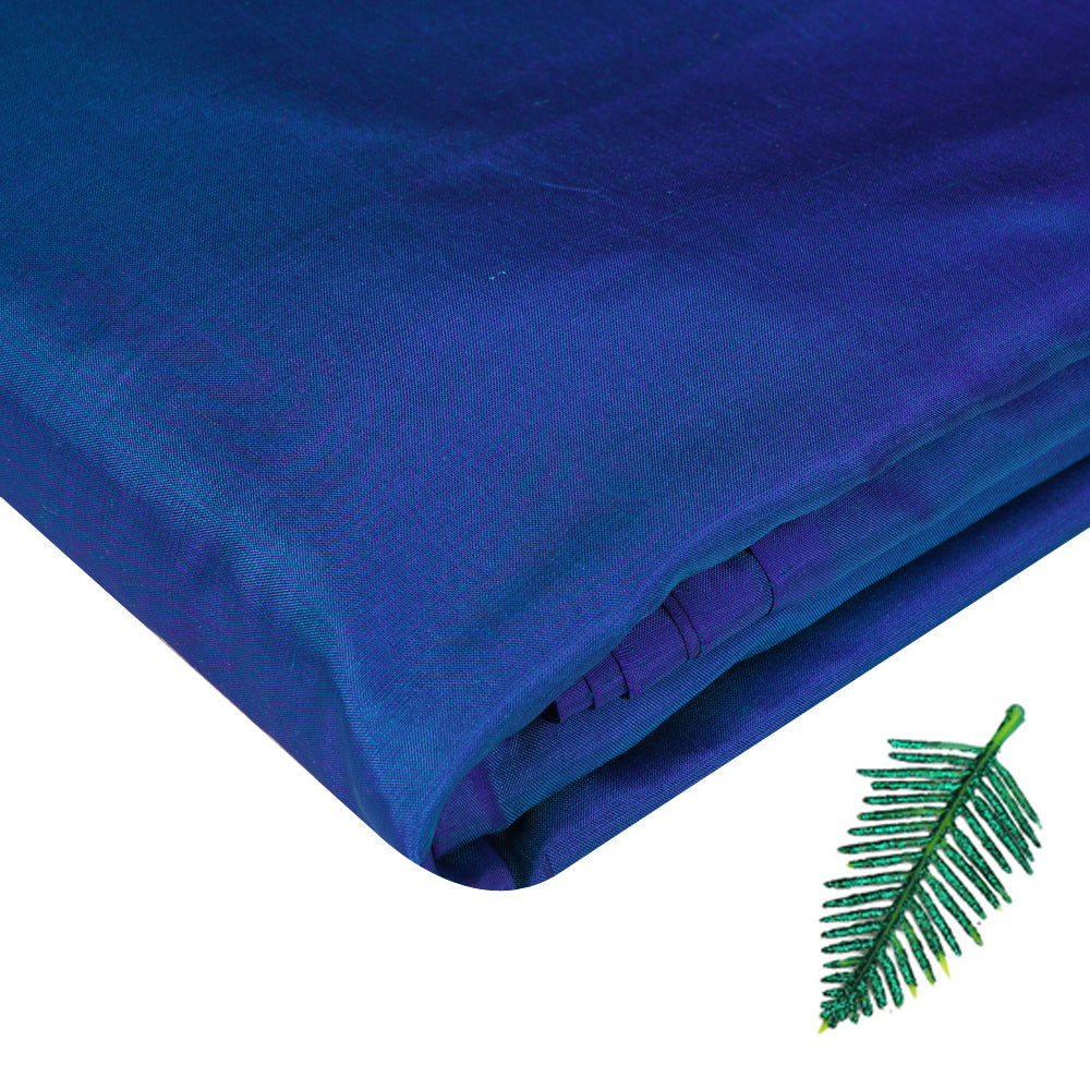 Cobalt Blue Color Bangalore Silk Fabric
