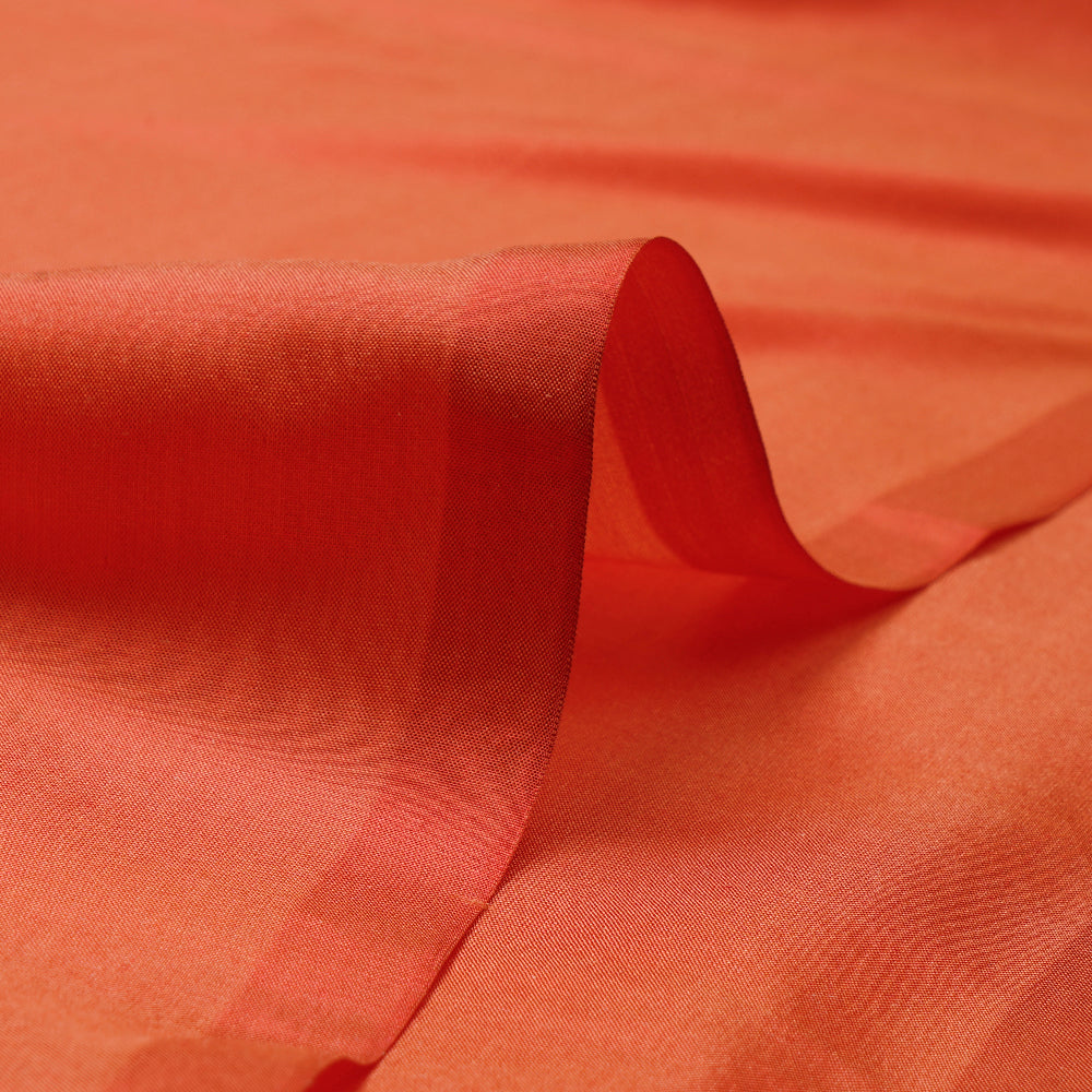 Bright Orange Color Bangalore Silk Fabric