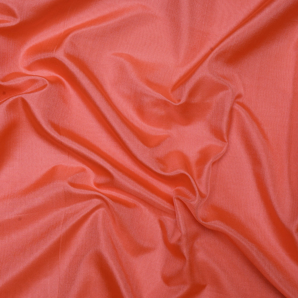 Dark Peach Color Bangalore Silk Fabric