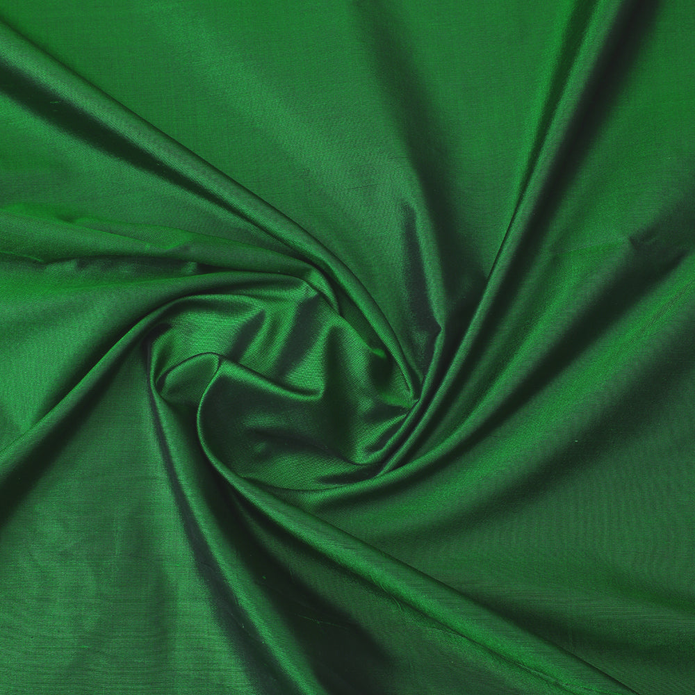 Green Color Bangalore Silk Fabric