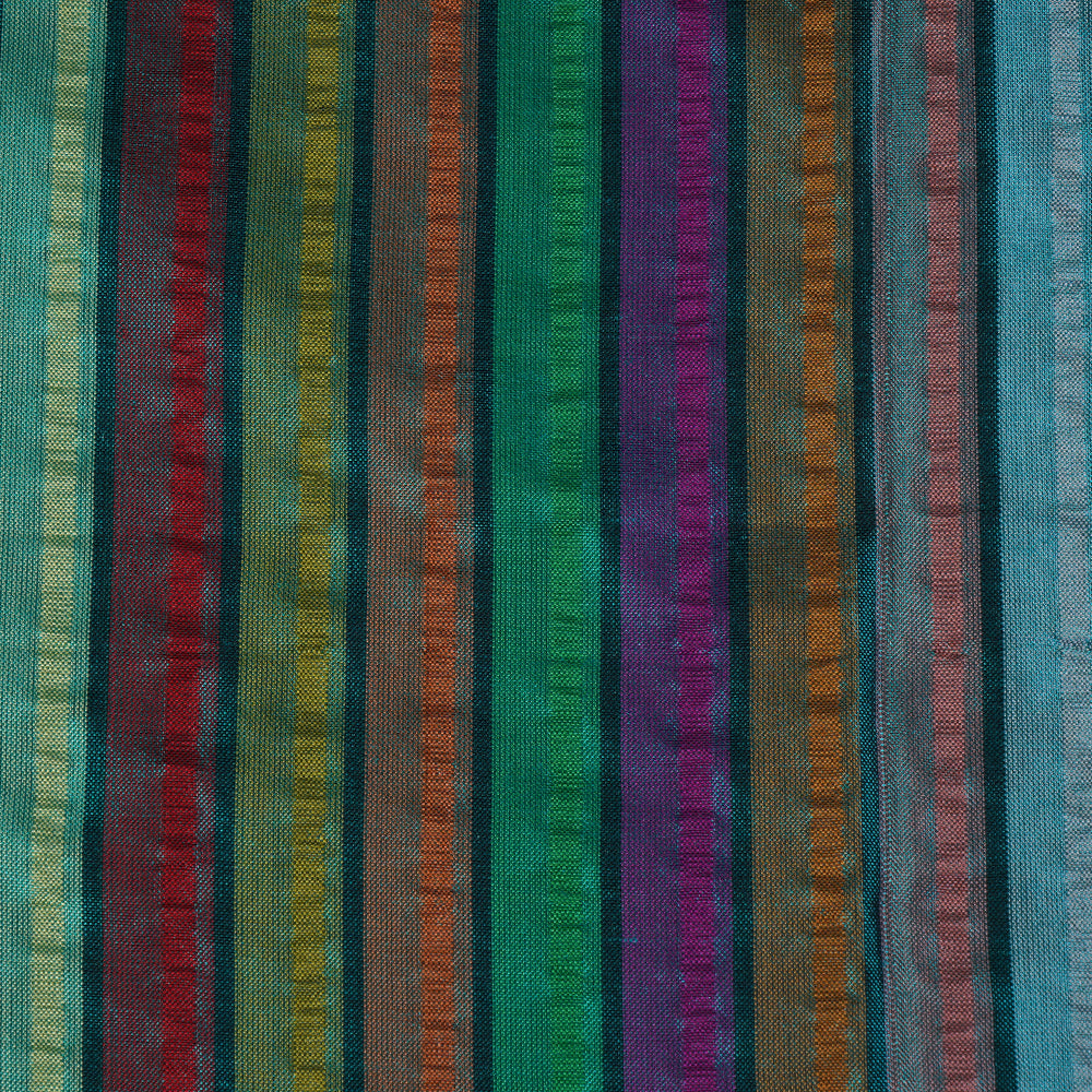 Multi Color Jacquard Silk Fabric