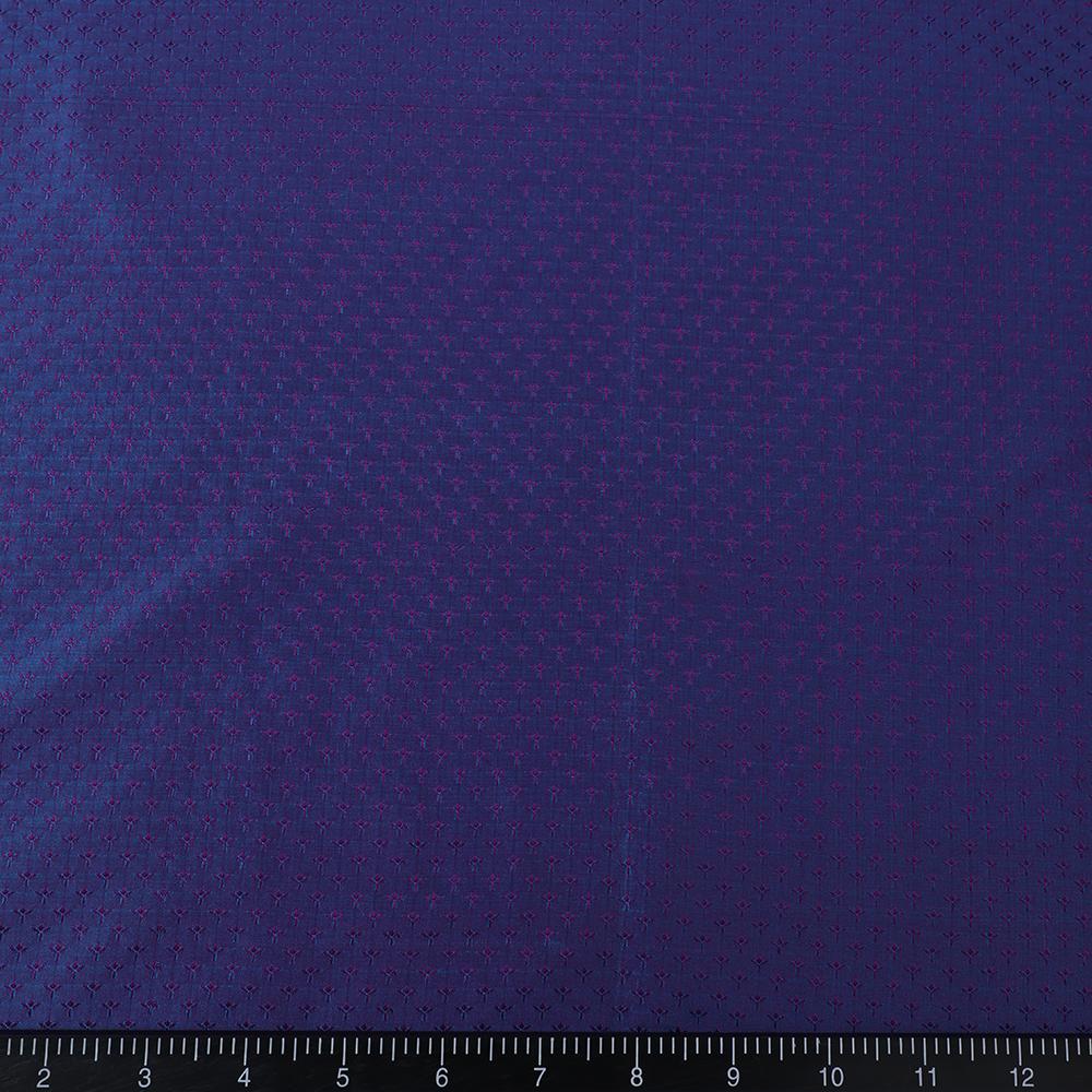 Blue-Purple Color Jacquard Silk Fabric