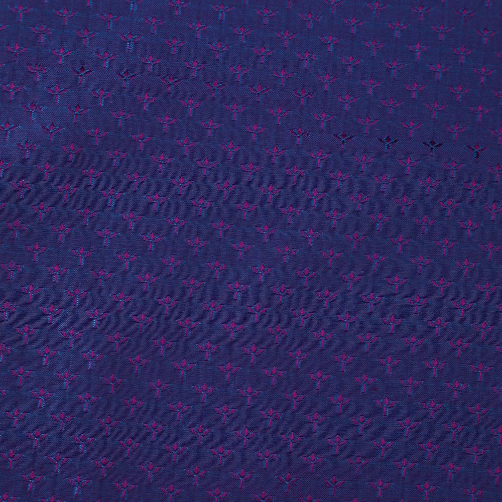 Blue-Purple Color Jacquard Silk Fabric