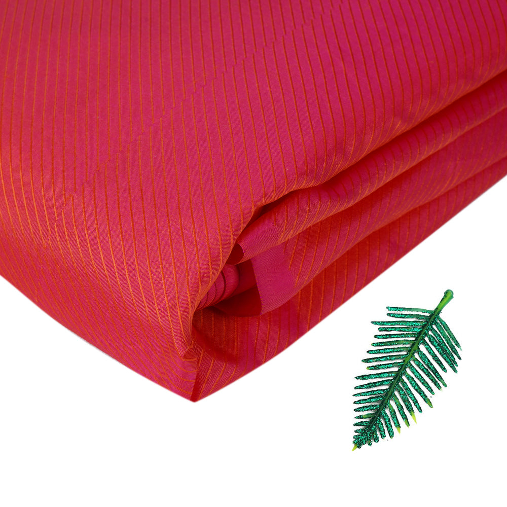 Pink Color Jacquard Silk Fabric