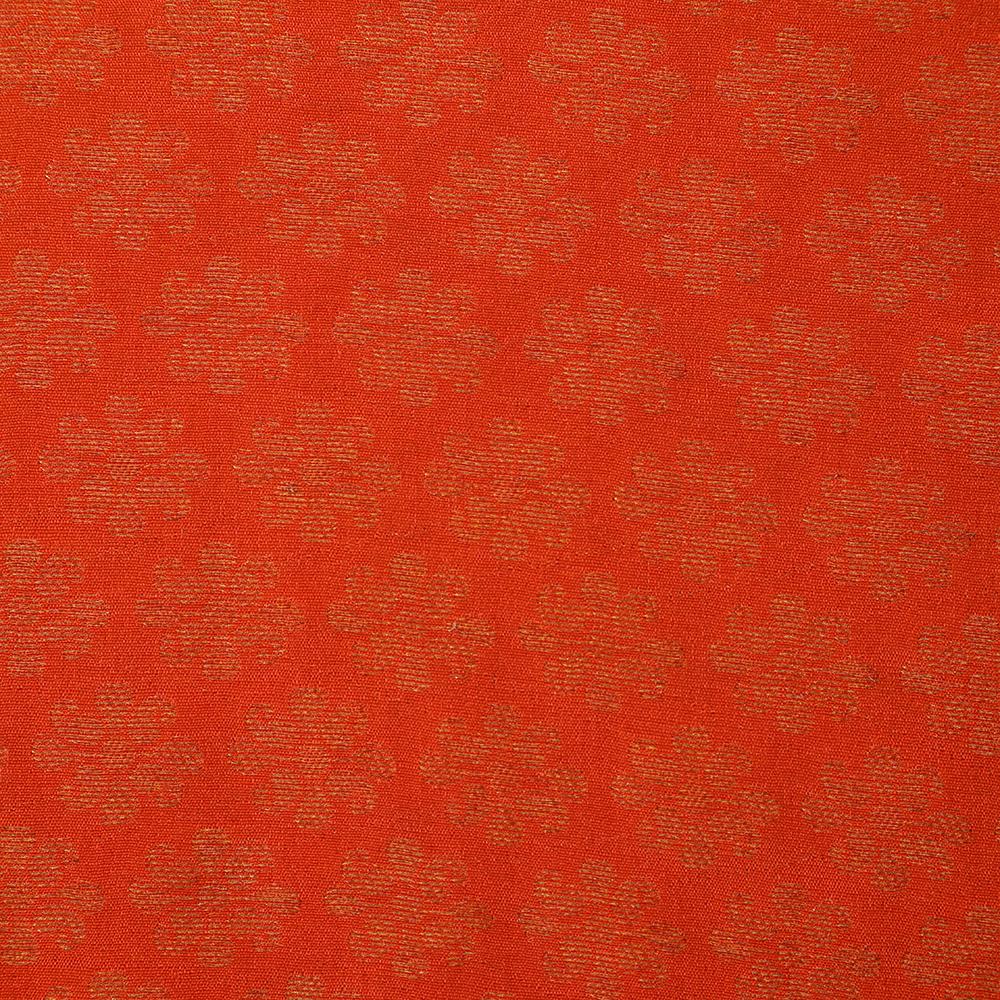 Red-Golden Color Crepe Brocade Fabric