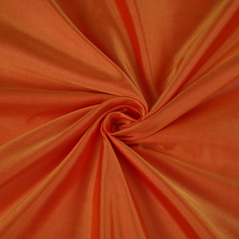 Orange Color Satin Silk Fabric