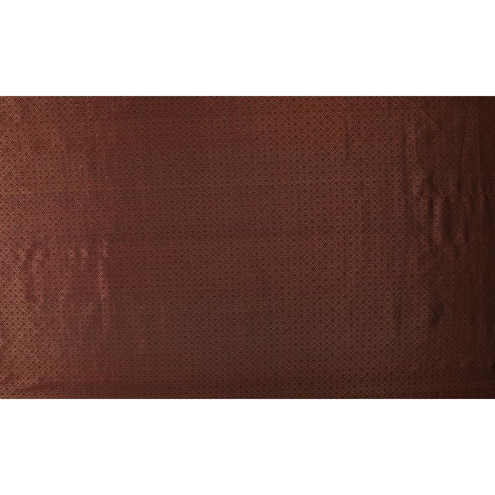 Golden-Brown Color Handwoven Brocade Fabric