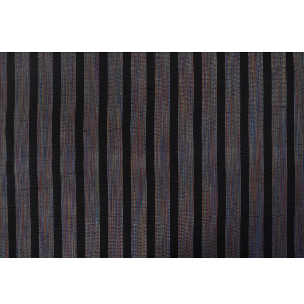 Black Color Dupion Silk Jacquard Fabric