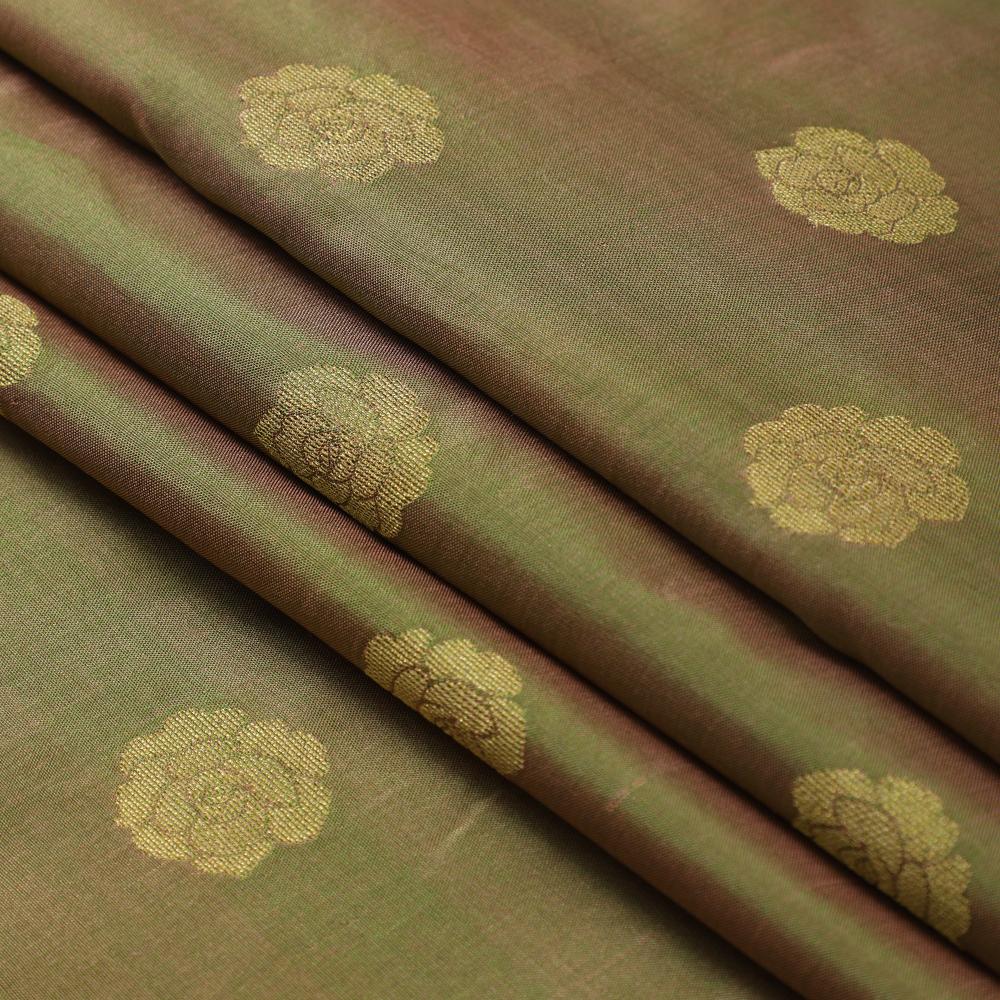 Green-Golden Color Brocade Fabric