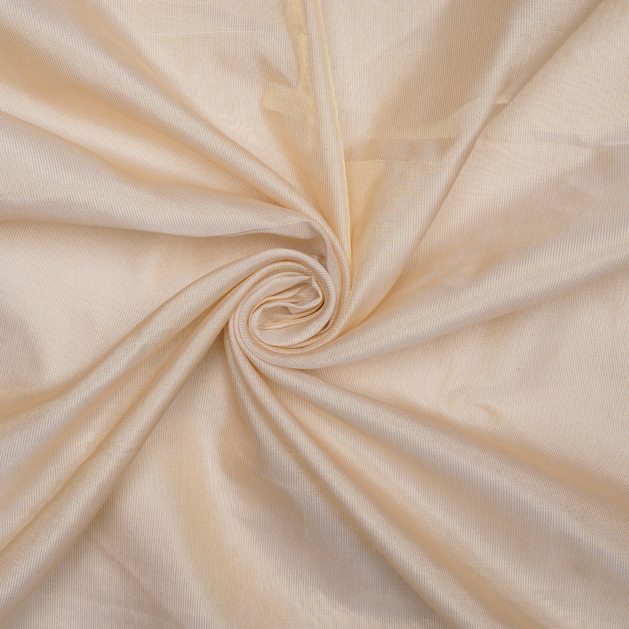 White Dyeable Zari Pin Striped Pattern Fancy Pure Silk Fabric