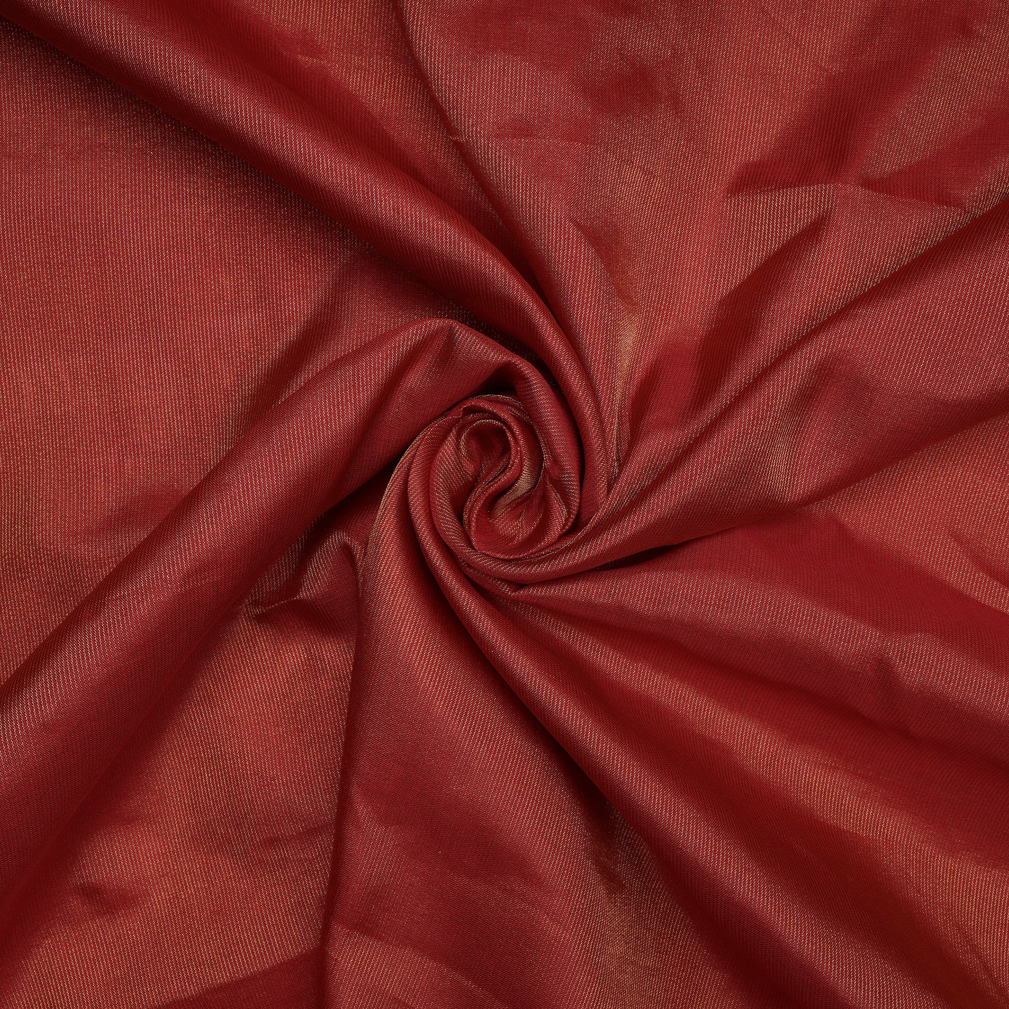 Red Yarn Dyed Zari Pin Striped Pattern Fancy Pure Silk Fabric